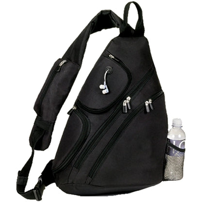 Premium Sporty Sling Crossbody Backpack w/ Earphone Outlet