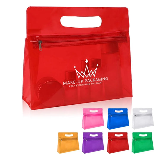 TRANSLUCENT ( SEMI-TRANSPARENT ) VINYL VANITY BAG