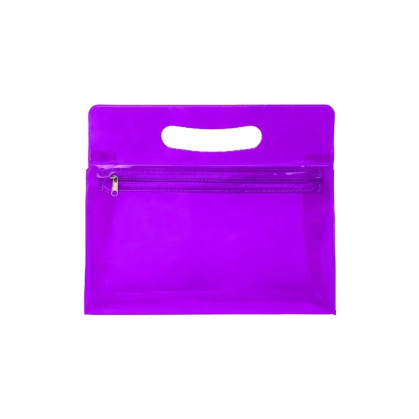 TRANSLUCENT ( SEMI-TRANSPARENT ) VINYL VANITY BAG