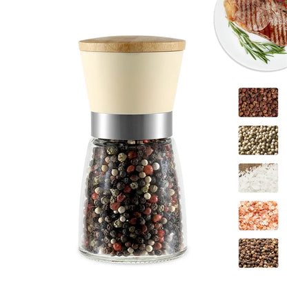 Bamboo Cap Salt Pepper Grinder