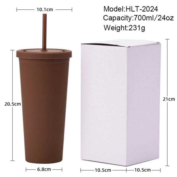 24Oz Tumblers With Lids And Straws