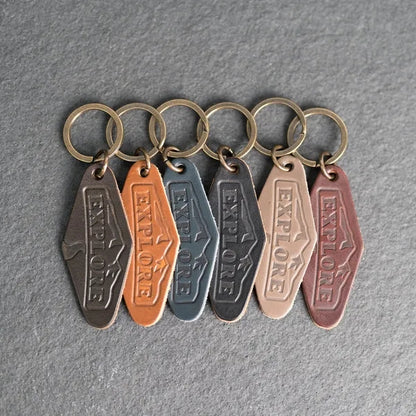 PU Leather Motel Keychain