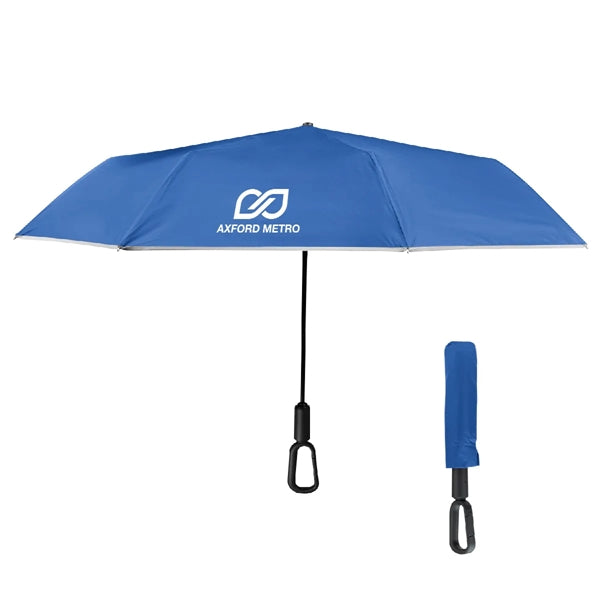 46" Arc Reflective Umbrella With Carabiner Handle