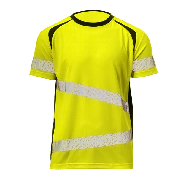 High Vis Class 3 Segmented Tape Safety T-Shirt With Pockets
