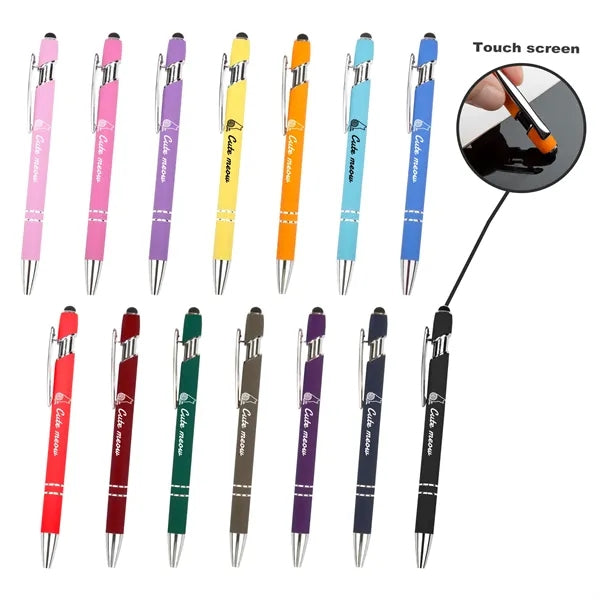 ELLIPSE SOFT W/STYLUS-LASER ENGRAVED-METAL PEN
