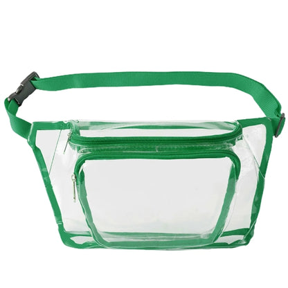 Clear Fanny Pack w/ Three Zipper Pockets (13.4"X 6" X 3.75")