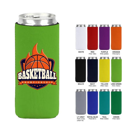SLIM COLLAPSIBLE NEOPRENE CAN COOLER (3 SIDED IMPRINT)