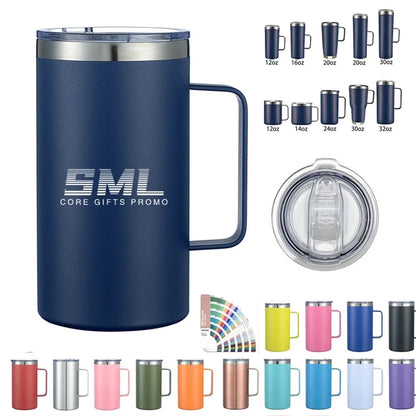 24oz Stainless Steel Vacuum Thermo Mug with Sealing Lid