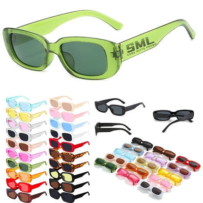 Vintage Square Eyewear Retro Trendy Wide Frame Sunglasses