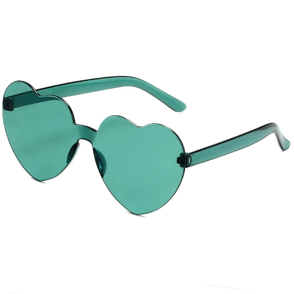Colorful Vintage Heart Shaped Frame Sunglasses