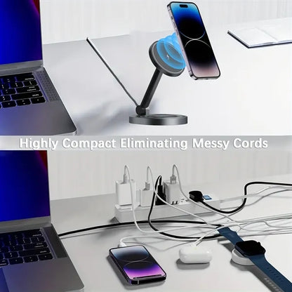 Wireless Charger 2In1 Fast Magnetic Charging Station