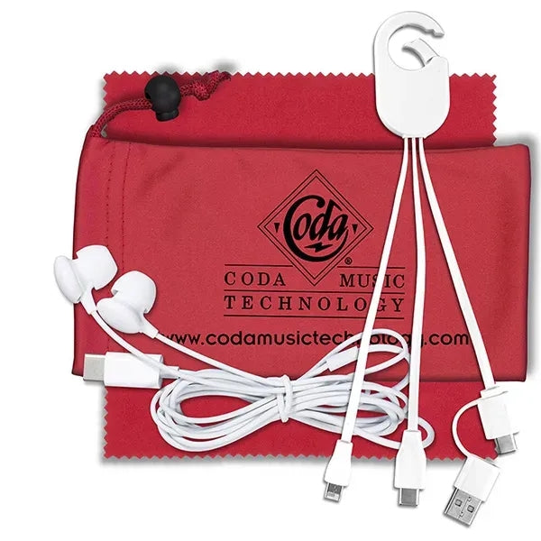 TechTime Mobile Charging Kit w/ Earbuds