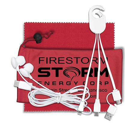 TechTime Mobile Charging Kit w/ Earbuds