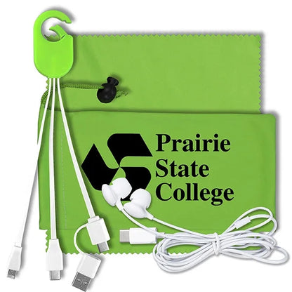 TechTime Mobile Charging Kit w/ Earbuds