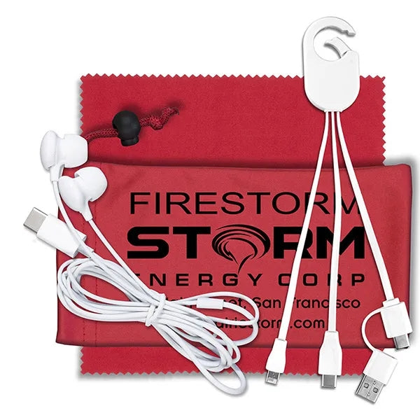 TechTime Mobile Charging Kit w/ Earbuds