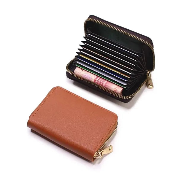 RFID Blocking Leather Credit Card Case