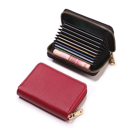 RFID Blocking Leather Credit Card Case