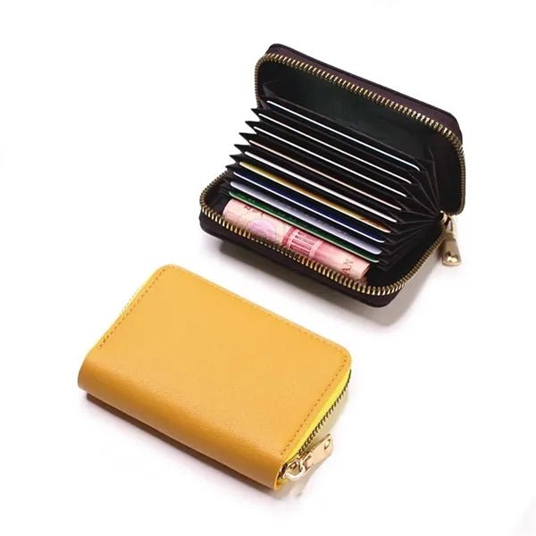 RFID Blocking Leather Credit Card Case