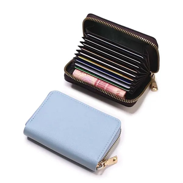 RFID Blocking Leather Credit Card Case