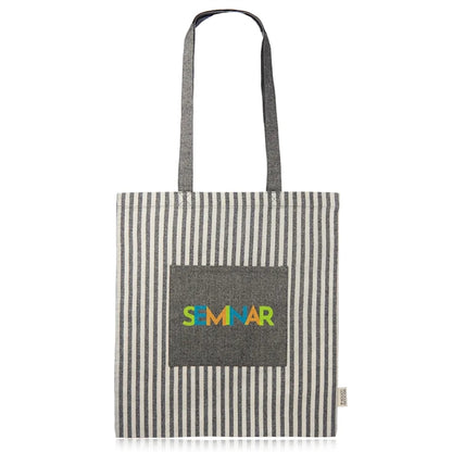 Recycled Striped Cotton Tote Bags