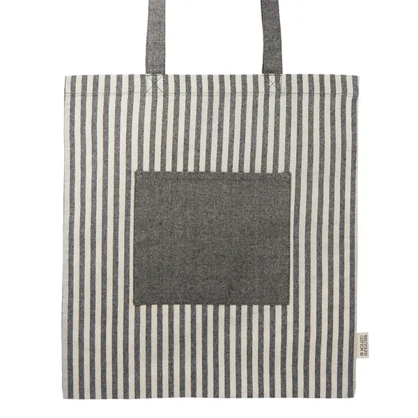 Recycled Striped Cotton Tote Bags