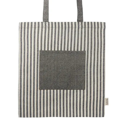 Recycled Striped Cotton Tote Bags