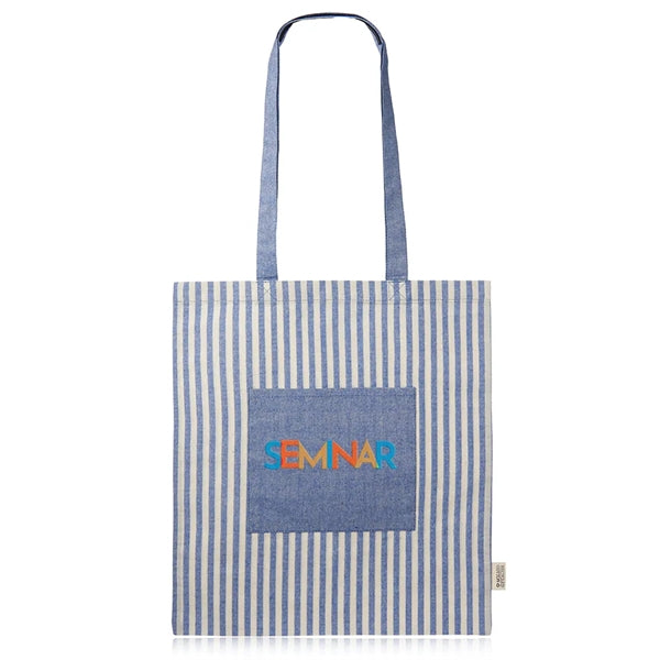 Recycled Striped Cotton Tote Bags