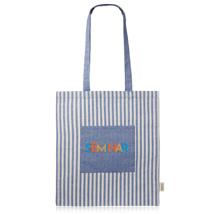 Recycled Striped Cotton Tote Bags