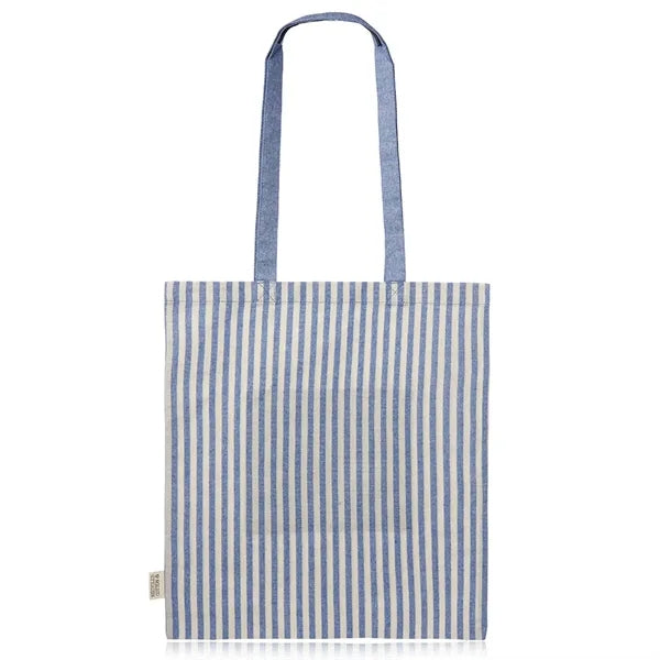 Recycled Striped Cotton Tote Bags