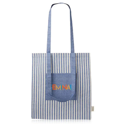 Recycled Striped Cotton Tote Bags