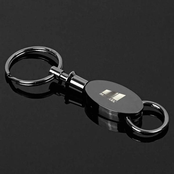 Gunmetal Elliptical Key Chain