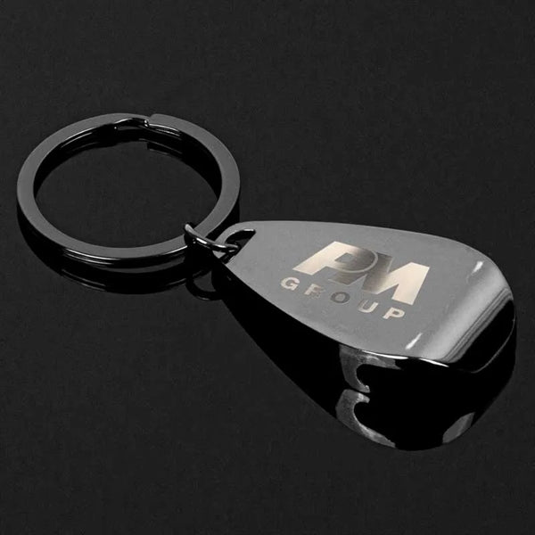 The Gunmetal Apri Bottle Opener Key Chain