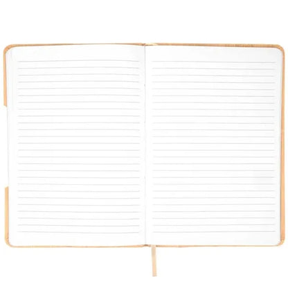 5.8x8.3 Maui Faux Bamboo Notebook with Phone Holder