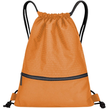 Football Shape Fabric Drawstring Bag W/ Zipper