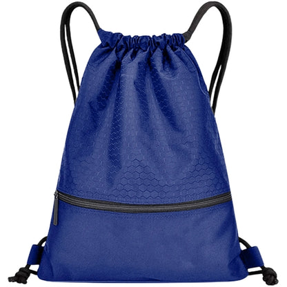 Football Shape Fabric Drawstring Bag W/ Zipper