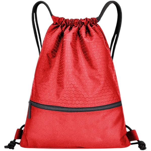Football Shape Fabric Drawstring Bag W/ Zipper
