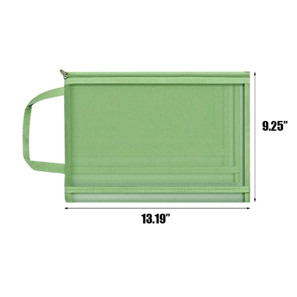 Mesh Zipper Pouch Document Bag