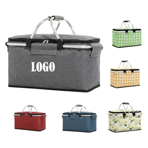 Spacious Foldable Fun Picnic Basket with Lightweight Design.