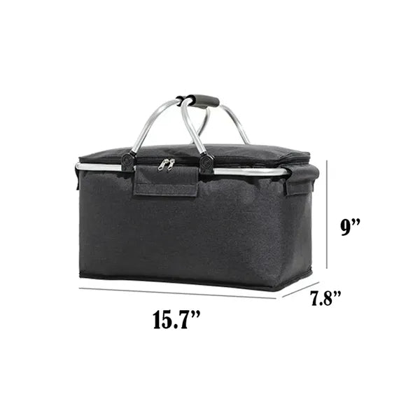 Spacious Foldable Fun Picnic Basket with Lightweight Design.