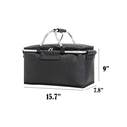 Spacious Foldable Fun Picnic Basket with Lightweight Design.