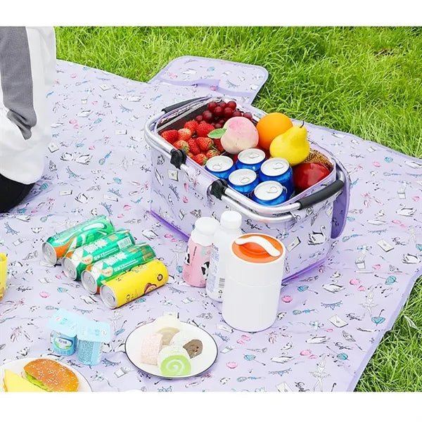 Spacious Foldable Fun Picnic Basket with Lightweight Design.