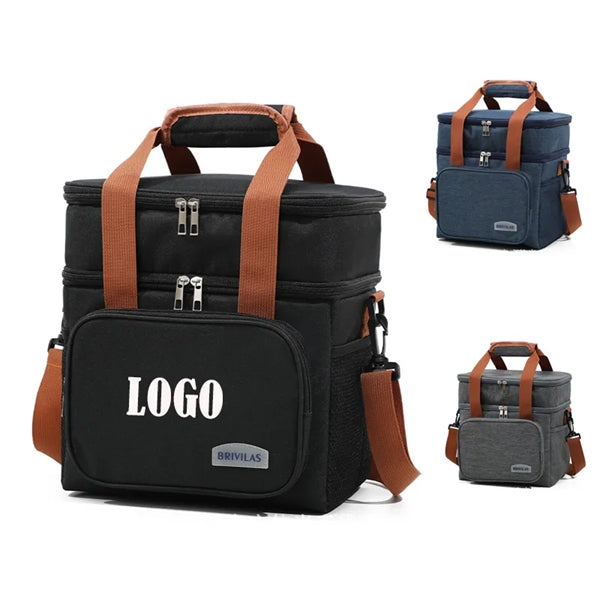 Double Portable Cold And Hot Lunch Bag