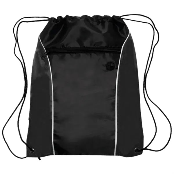 Two Tone Drawstring w/ Earphone Outlet Backpack (13.5"x17")