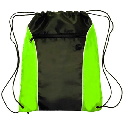 Two Tone Drawstring w/ Earphone Outlet Backpack (13.5"x17")