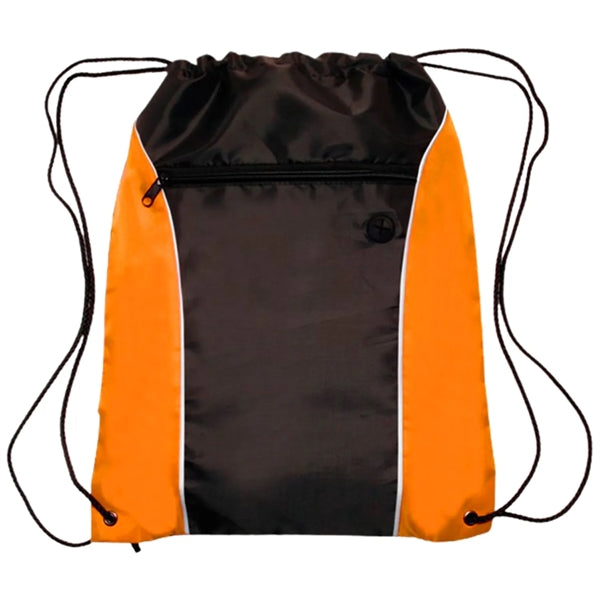 Two Tone Drawstring w/ Earphone Outlet Backpack (13.5"x17")