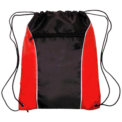 Two Tone Drawstring w/ Earphone Outlet Backpack (13.5"x17")