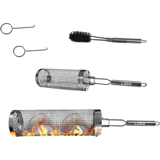 Cylindric Scrollable Grill Basket