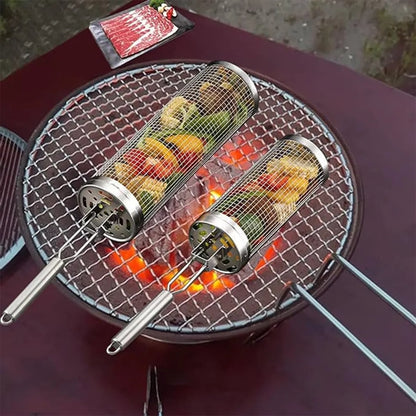Cylindric Scrollable Grill Basket