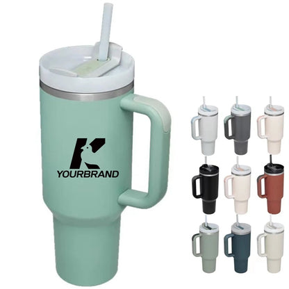 40oz Stainless Steel Insulated Travel Mug Straw Cup with Lid