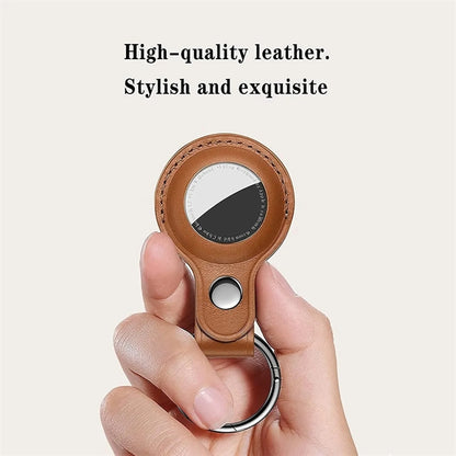 Custom Protective Leather Case Tracker tag Keychain